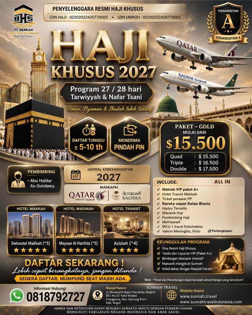 Flyer Haji Khusus 2027 GOLD - size universal
